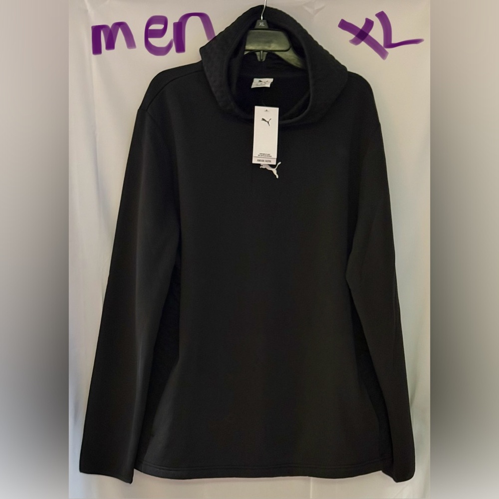 Puma Black Cotton-Blend Hoodie